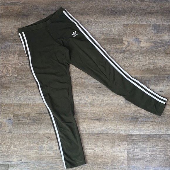 Adidas Army Green Leggings Size Small 